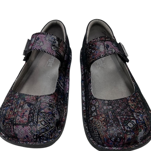 Alegria PAL-475 Paloma Mary Jane Abstract Multi Color Purple 39/9 Comfort Nurse - Picture 5 of 12